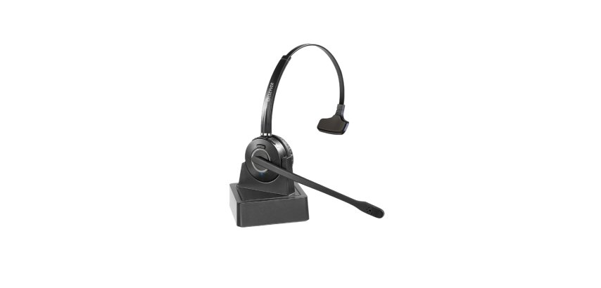 Casque sans fil cleyver hw10 mono dect gap micro coloris   noir