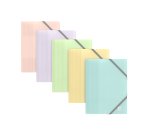 Chemise elastique oxford a6 pp coloris assortis pastel    opaque lot 40 unites