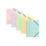 Chemise elastique oxford a6 pp coloris assortis pastel    opaque lot 40 unites