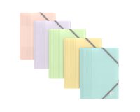 Chemise elastique oxford a6 pp coloris assortis pastel    opaque lot 40 unites