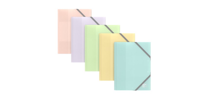 Chemise elastique oxford a6 pp coloris assortis pastel    opaque lot 40 unites