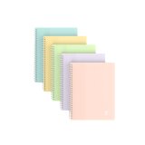 Protege-documents oxford spiral a5 40 pochettes 80     vues pp coloris assortis      pastel opaque lot 15 unites