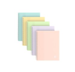 Protege-documents oxford spiral a5 40 pochettes 80     vues pp coloris assortis      pastel opaque lot 15 unites