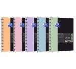 Cahier oxford smart spirale 4 trous a6 100 pages optik paper5x5 coloris pastel assortis   lot 20 unites