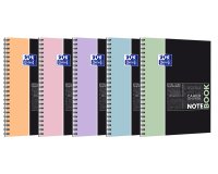 Cahier oxford smart spirale 4 trous a6 100 pages optik paper5x5 coloris pastel assortis   lot 10 unites