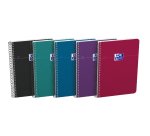 Cahier oxford smart spirale 4 trous 155x215mm 160 pages     optik paper 5x5 coloris       pastel assortis lot 20 unites