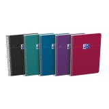 Cahier oxford smart spirale 4 trous 155x215mm 160 pages     optik paper 5x5 coloris       pastel assortis lot 20 unites