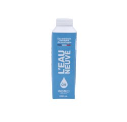 Eau mineral l'eau neuve naturelle de montagne         bouteille carton 500ml