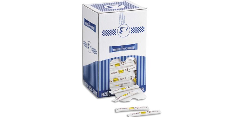 Boite distributrice buchette sucre blanc 5g 500 unites
