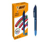 BIC Stylo à bille rétractable 4 Colours Smooth Drop, S