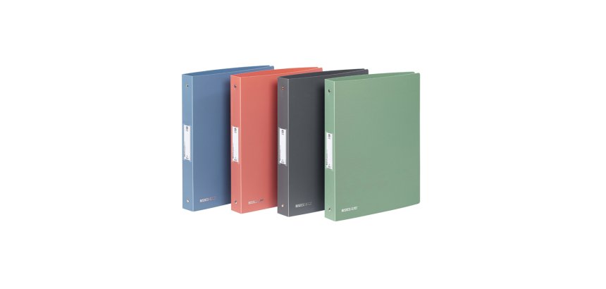Classeur viquel business class polypropylene souple a4 maxi dos 4cm 4 anneaux        coloris aleatoire