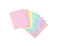 Dossier suspendu viquel rainbow pastel polypropylene  coloris assortis lot 8 unites