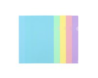 Pochette coin viquel rainbow pastel polpropylene a4        coloris assortis lot 10       unites