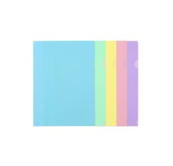 Pochette coin viquel rainbow pastel polpropylene a4        coloris assortis lot 10       unites