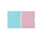 Pochette coin viquel rainbow pastel polypropylene a4 4     positions coloris aleatoire