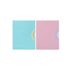 Pochette coin viquel rainbow pastel polypropylene a4 4     positions coloris aleatoire