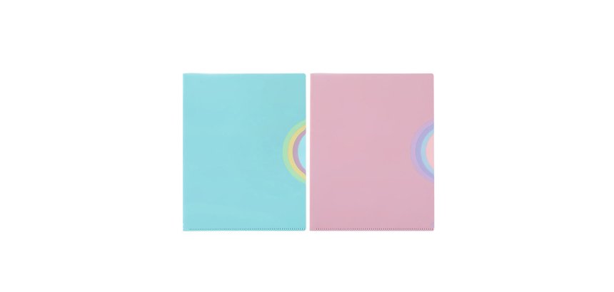Pochette coin viquel rainbow pastel polypropylene a4 4     positions coloris aleatoire