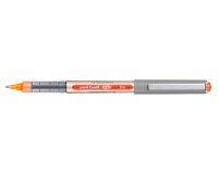 Roller uniball eye plastique recycle encre liquide         ecriture moyenne pointe metal coloris orange
