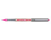 Roller uniball eye plastique recycle encre liquide         ecriture moyenne pointe metal coloris rose