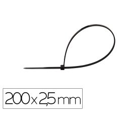 Scelle q-connect 200x2,5mm coloris noir sachet 100       unites