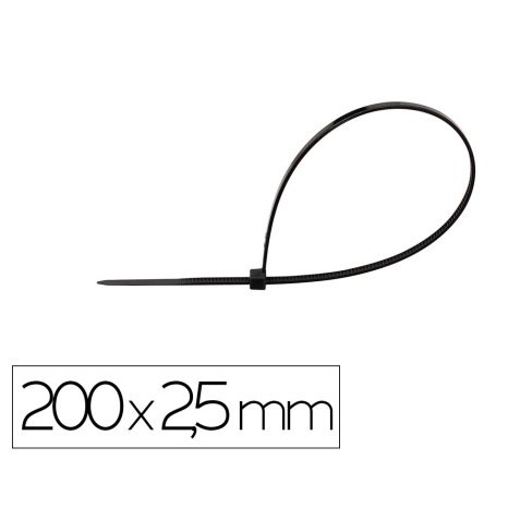 Scelle q-connect 200x2,5mm coloris noir sachet 100       unites