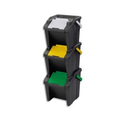 CEP Système de tri des déchets 'Tower', 30 litres, lot de 3