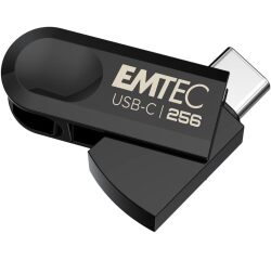 Cle usb emtec 3.2 type-c single c280 256gb coloris     noir