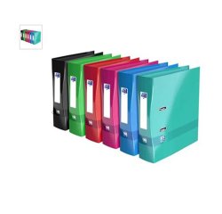Classeur levier oxford color life a4+ 2 anneaux en d dos   80mm ergonomique coloris      pastel assortis lot 10 unites