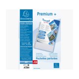 Sachet de 100 pochettes perforées polypropylène lisse Premium - A4 - Cristal