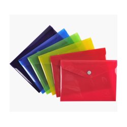 Pochette pression Iderama en polypropylène - Couleurs assorties