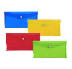 Pochette pression Iderama en polypropylène - Couleurs assorties