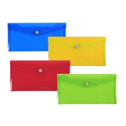Pochette pression Iderama en polypropylène - Couleurs assorties