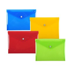 Pochette pression Iderama en polypropylène - Couleurs assorties