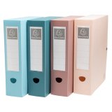 Boîte de classement à pression dos 80mm PP recyclé Skandi - Couleurs assorties