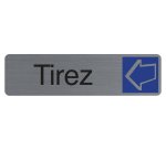 Plaque adhesive exacompta tirez imitation aluminium     16,5x4,4cm