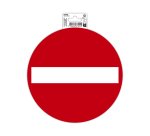 Panneau adhesif exacompta pvc antiderapant sens interdit    20cm coloris rouge