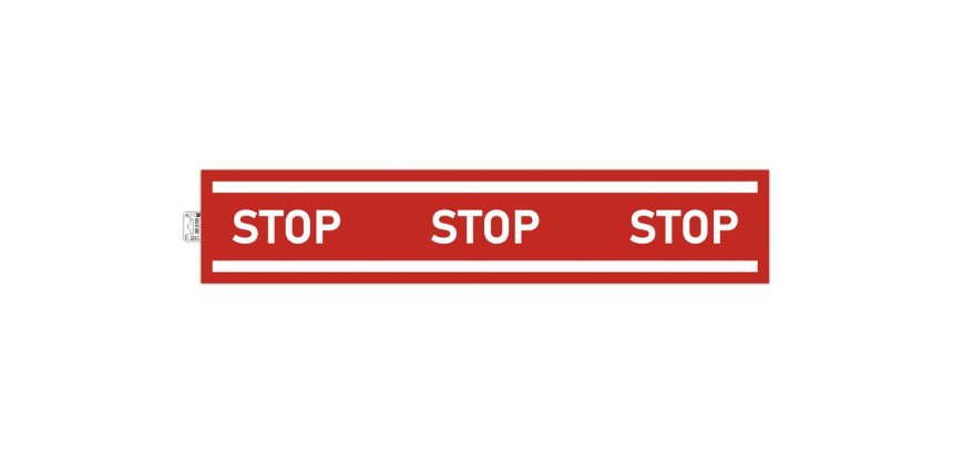 Panneau adhesif exacompta pvc antiderapant bande stop 100cm coloris rouge