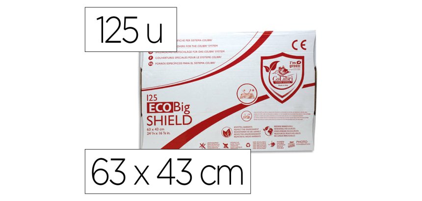 Couvertures de livres colibri oxford eco big 63x43 cm boite de 125 unites