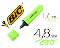 Surligneur bic tank marking highlighter sechage rapide    pointe biseautee coloris vert
