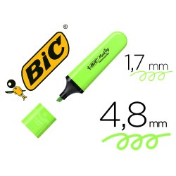 Surligneur bic tank marking highlighter sechage rapide    pointe biseautee coloris vert