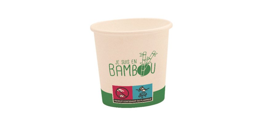 Gobelet en bambou 10cl sachet 50 unites