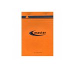 Bloc de bureau Master agrafé en-tête A5 100 feuilles petits carreaux 70 g - Orange