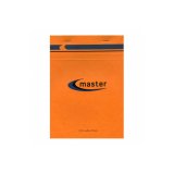 Bloc de bureau Master agrafé en-tête A5 100 feuilles petits carreaux 70 g - Orange