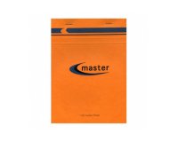 Bloc de bureau Master agrafé en-tête A5 100 feuilles petits carreaux 70 g - Orange