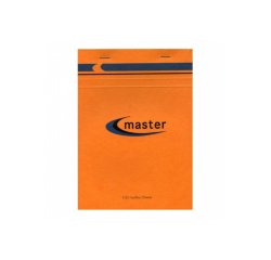 Bloc de bureau Master agrafé en-tête A5 100 feuilles petits carreaux 70 g - Orange