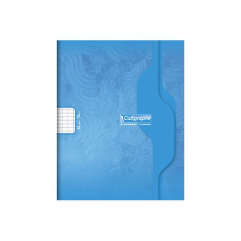 Cahier piqure clairefontaine 7000 couverture souple pp     17x22cm 96p seyes 70g coloris bleu