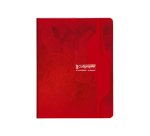 Cahier piqure clairefontaine 7000 couverture souple pp     17x22cm 96p seyes 70g coloris rouge