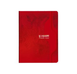 Cahier piqure clairefontaine 7000 couverture souple pp     17x22cm 96p seyes 70g coloris rouge