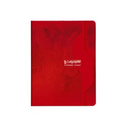 Cahier piqure clairefontaine 7000 couverture souple pp     17x22cm 96p seyes 70g coloris rouge