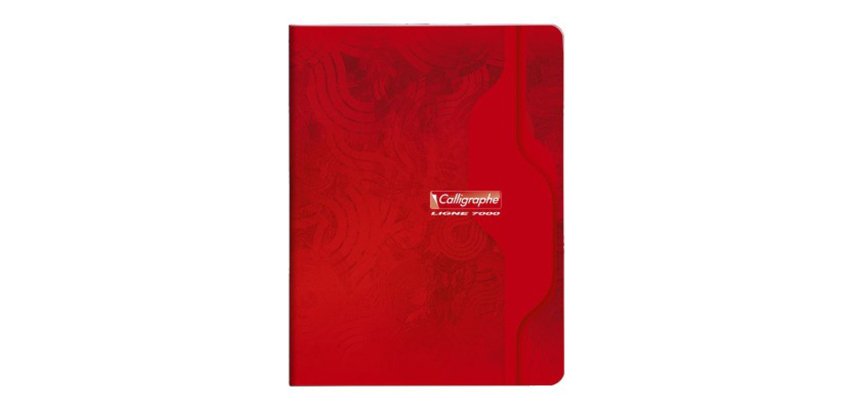 Cahier piqure clairefontaine 7000 couverture souple pp     17x22cm 96p seyes 70g coloris rouge